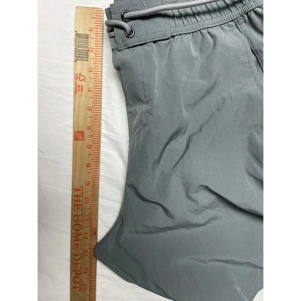 Spyder Quick Dry Swim Board Short Sz S Gray UV Protection Pockets 9